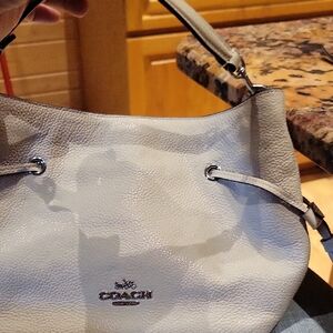 Coach Cream Leather Shoulder Bag